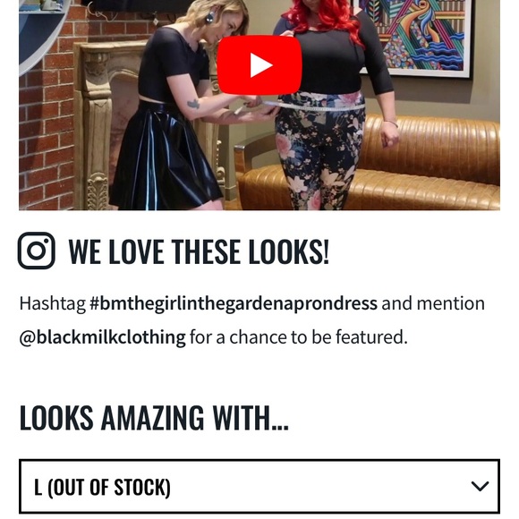 Blackmilk “THE GIRL IN THE GARDEN APRON DRESS” Size Large L NWT - Picture 10 of 16